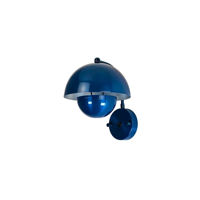Opviq Lámpara de Pared de Cuerpo Metálico Azul Opviq Lámpara de Pared de Cuerpo Metálico Azul